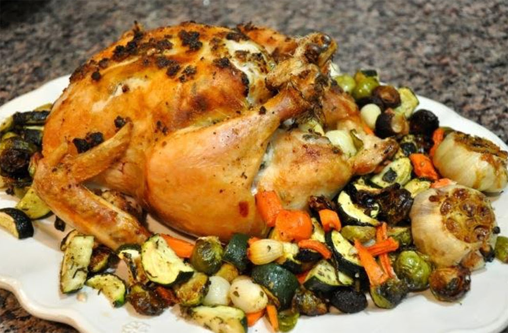Roasted Chicken and Veggies Dinner